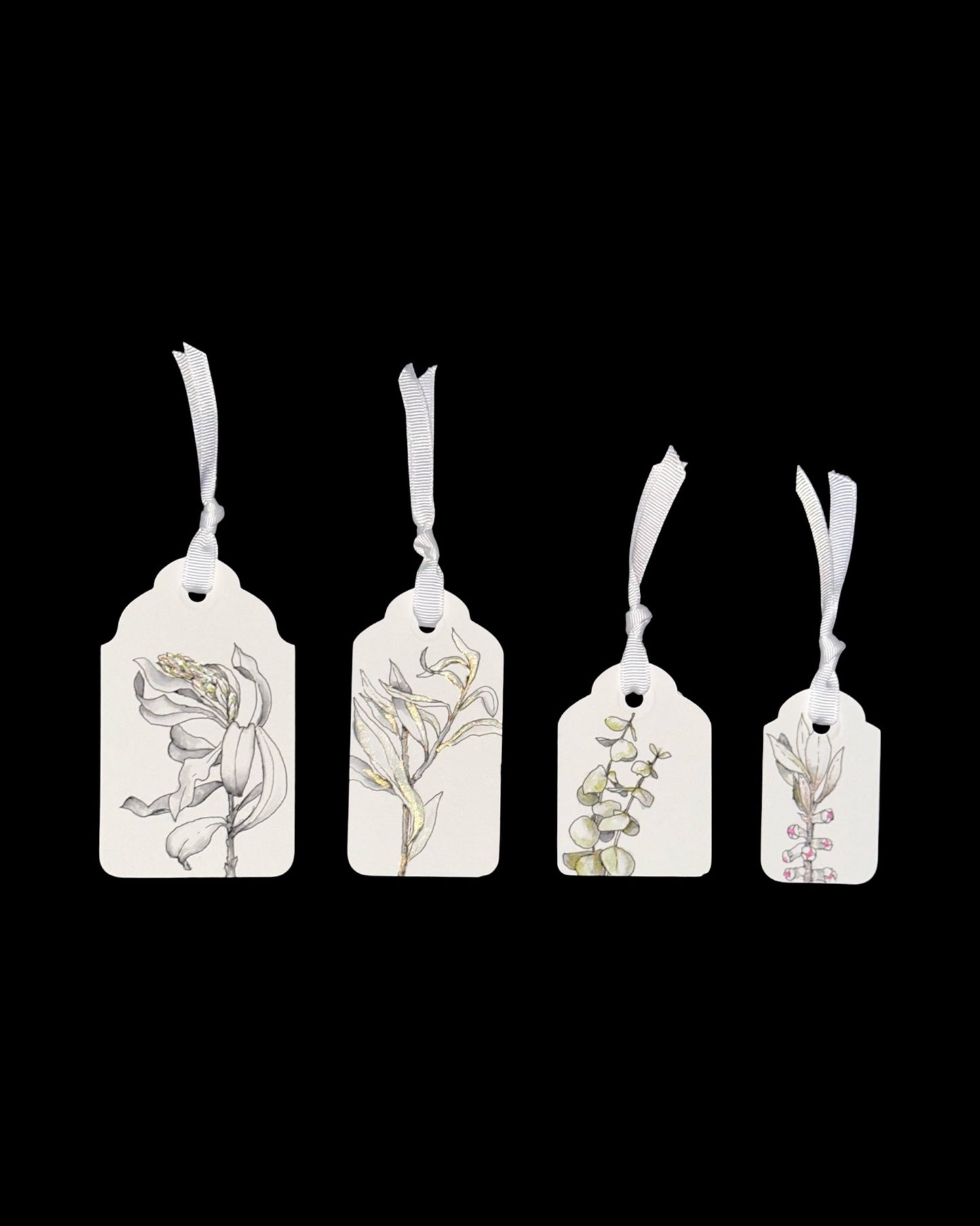 Botanical Gift Tags - set of 4