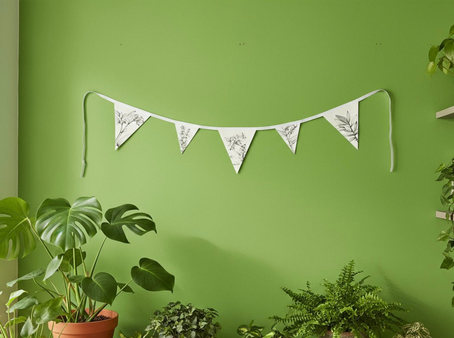 Ink and Watercolor Botanical Garland