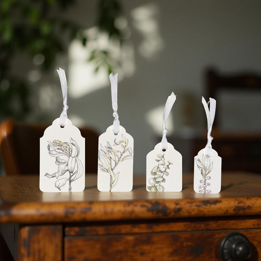 Botanical Gift Tags - set of 4