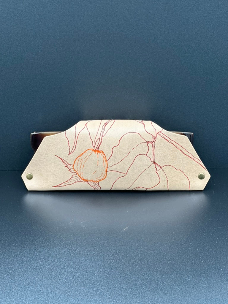 Botanical Leather Glasses Case